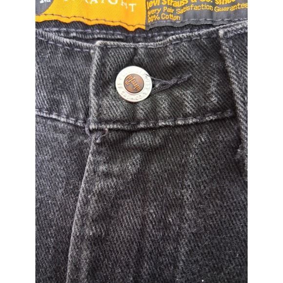 Vintage 90s Levis Silver Tab Straight Jeans Black Size 32X31 Indie Sleaze Grunge - Picture 4 of 6